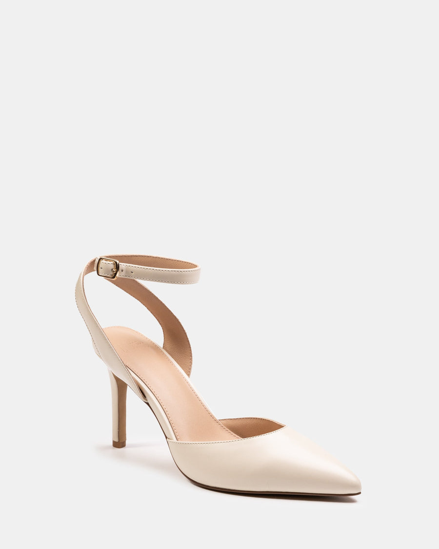 Reva Vintage Ivory Box Leather