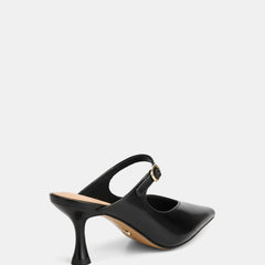 Lucille Mid Heels Black Leather