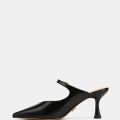 Lucille Mid Heels Black Leather