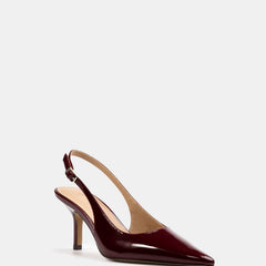 Leia Mid Heel Berry Patent