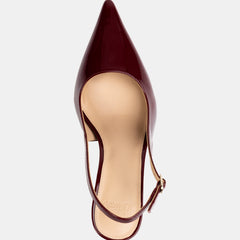 Leia Mid Heel Berry Patent