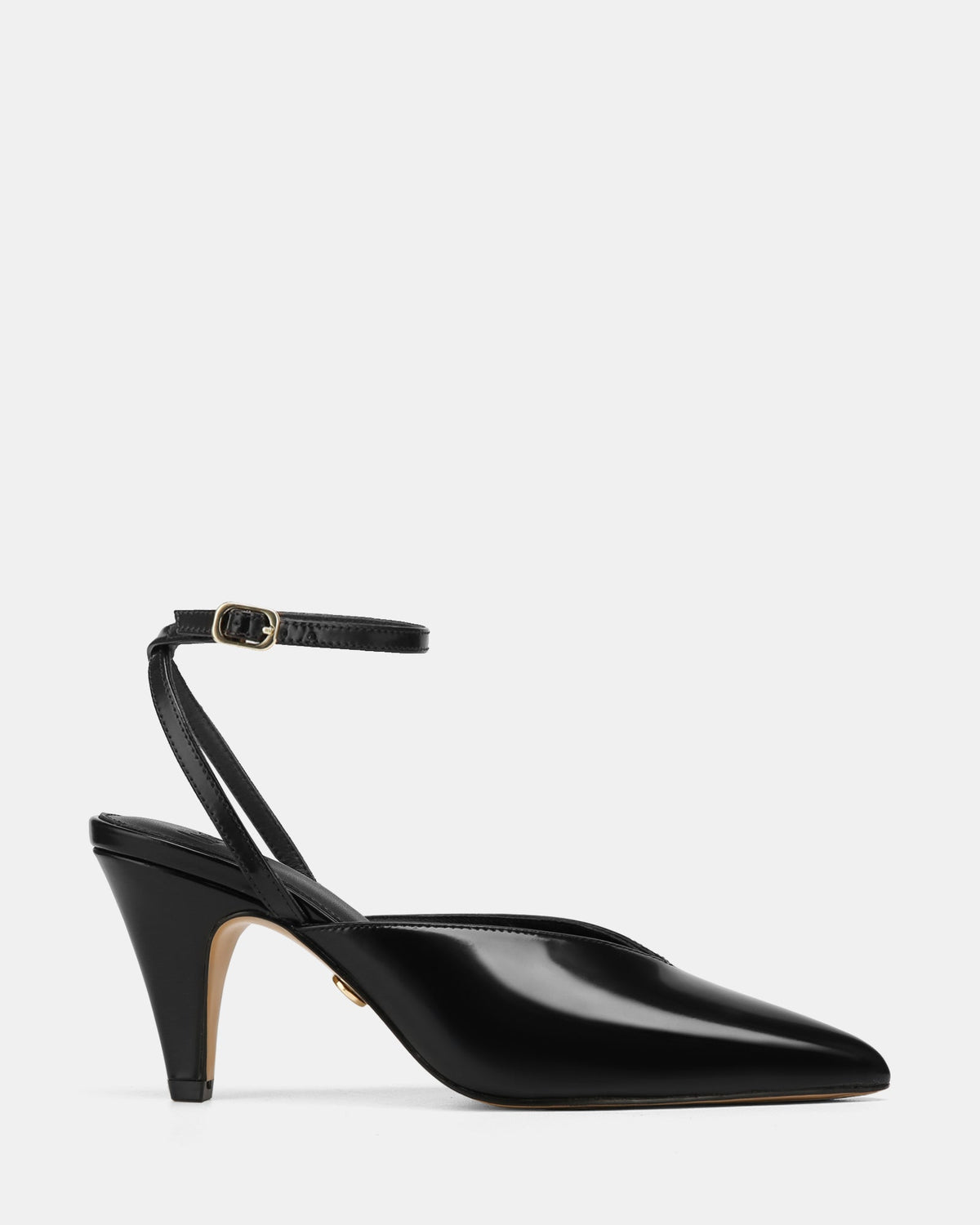 Sidney Mid Heels Black Leather