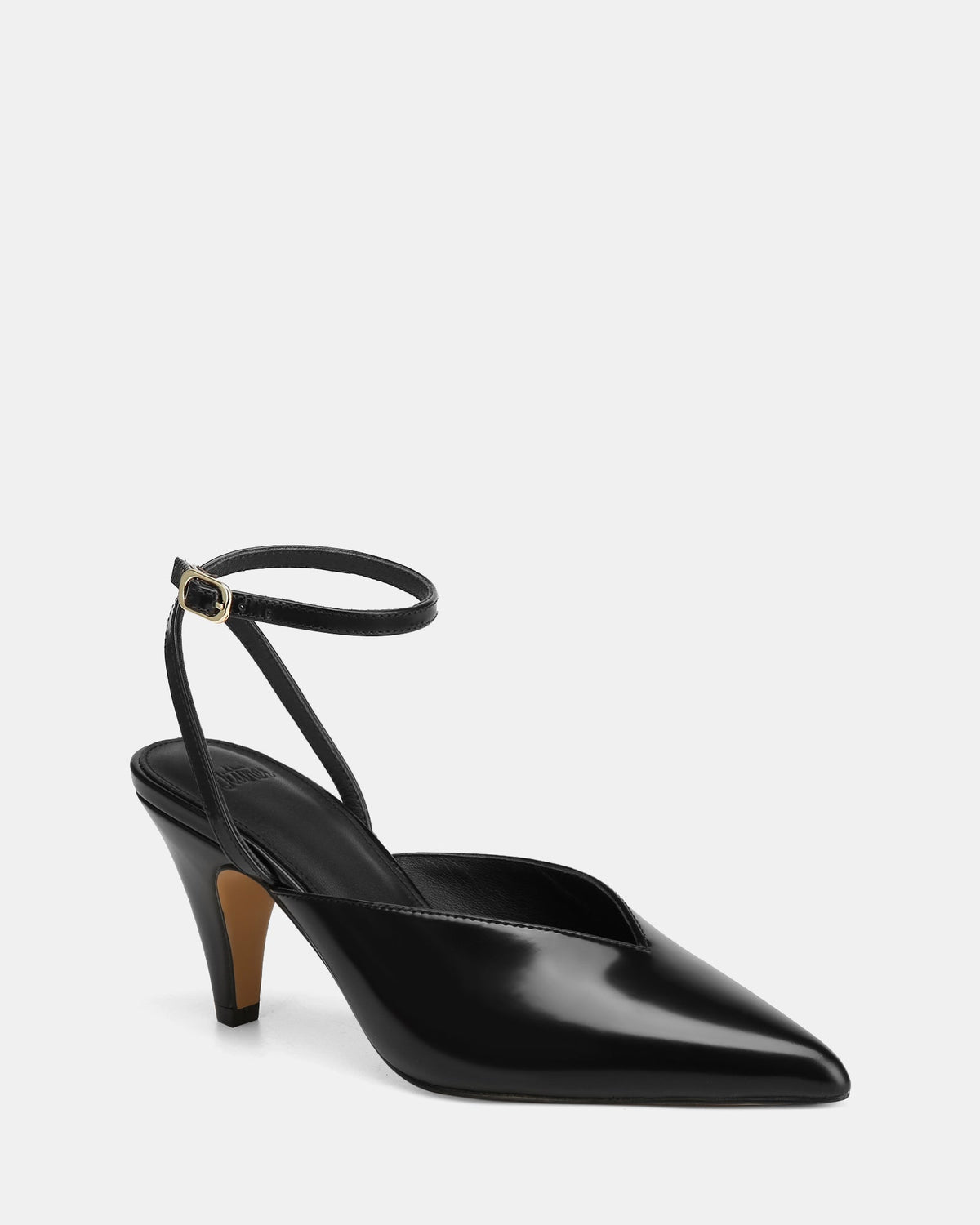 Sidney Mid Heels Black Leather