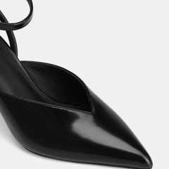 Sidney Mid Heels Black Leather