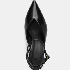 Sidney Mid Heels Black Leather