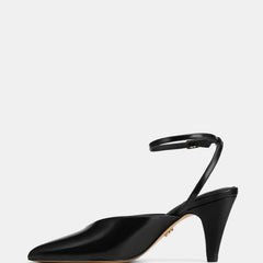 Sidney Mid Heels Black Leather