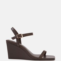 Prisca Mid Heel Ebony Leather
