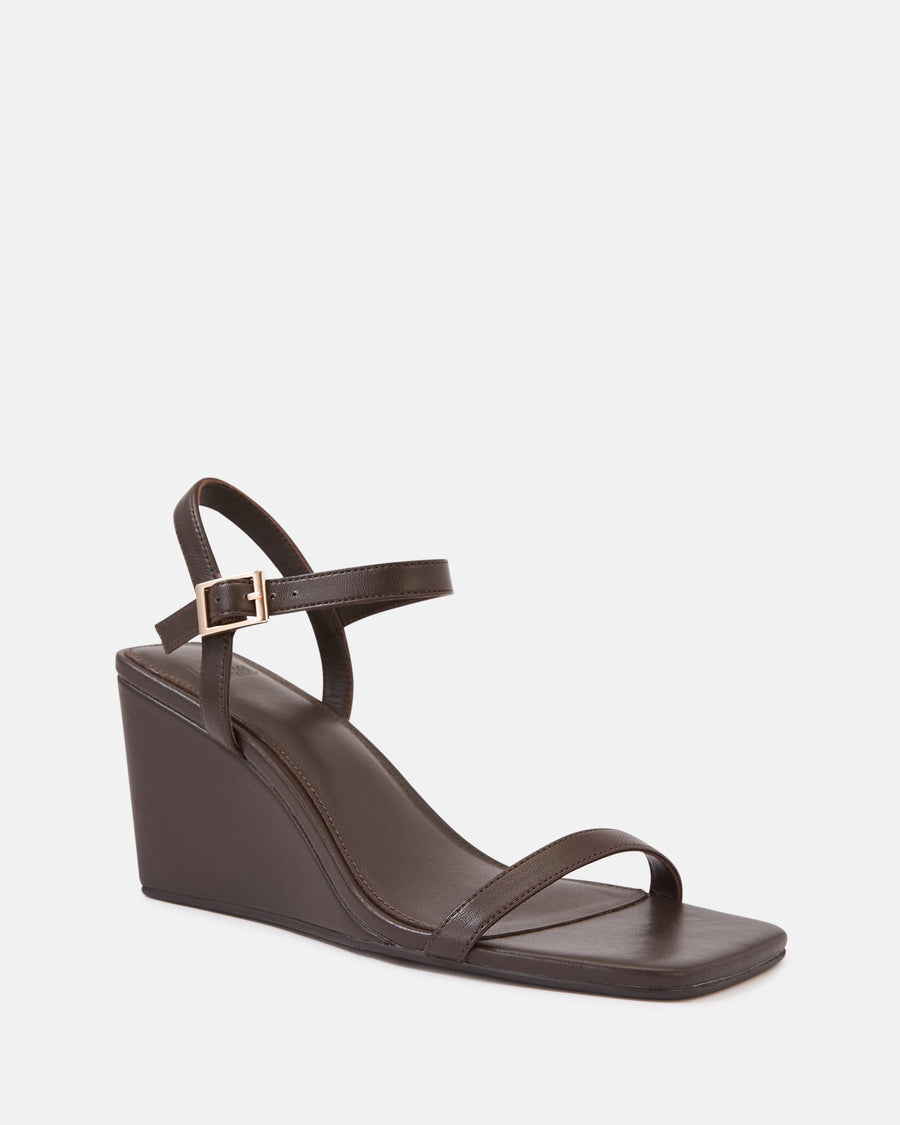 Prisca Mid Heel Ebony Leather