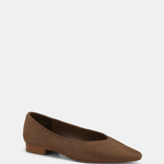 Calio Casual Flats Mocha Brown Suede