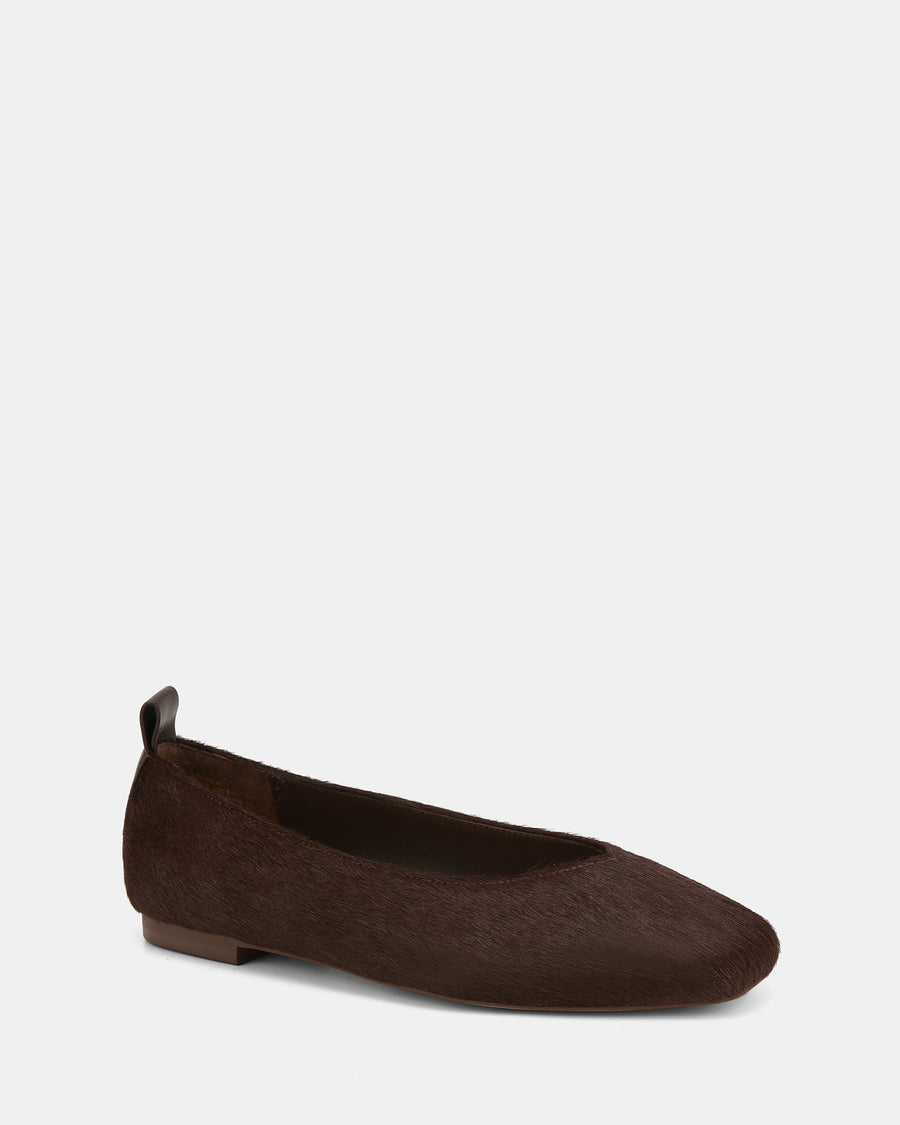 Belinda Casual Flats Chocolate Leather