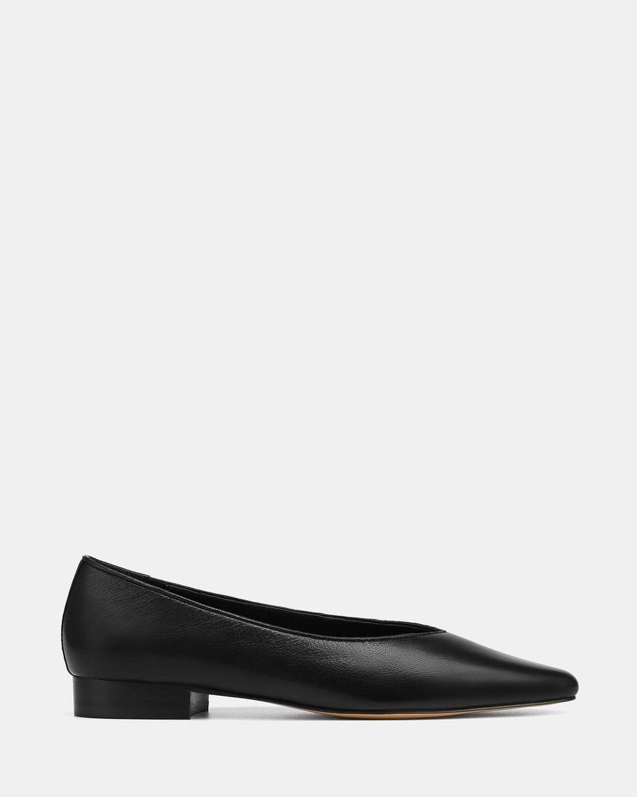 Calio Casual Flats Black Leather