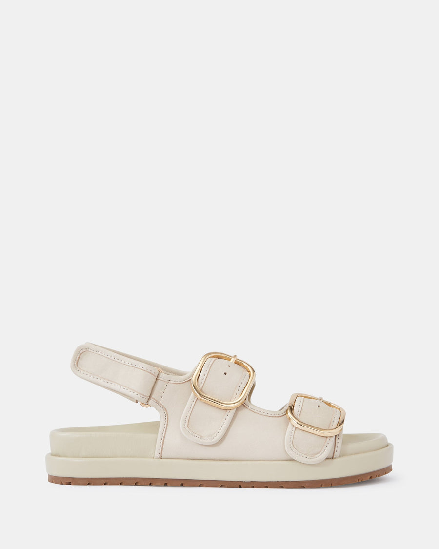 Atticus Vintage Ivory Pebbled Leather