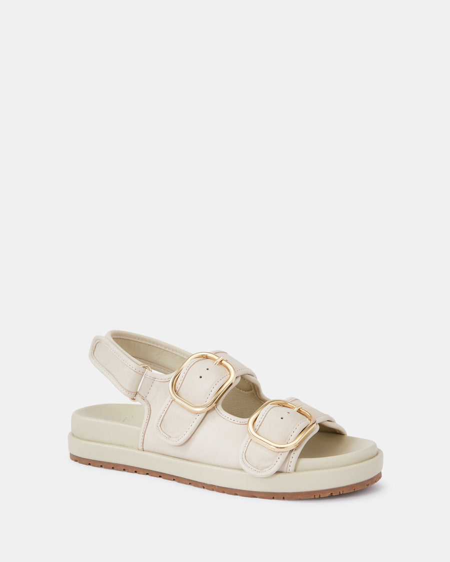 Atticus Vintage Ivory Pebbled Leather