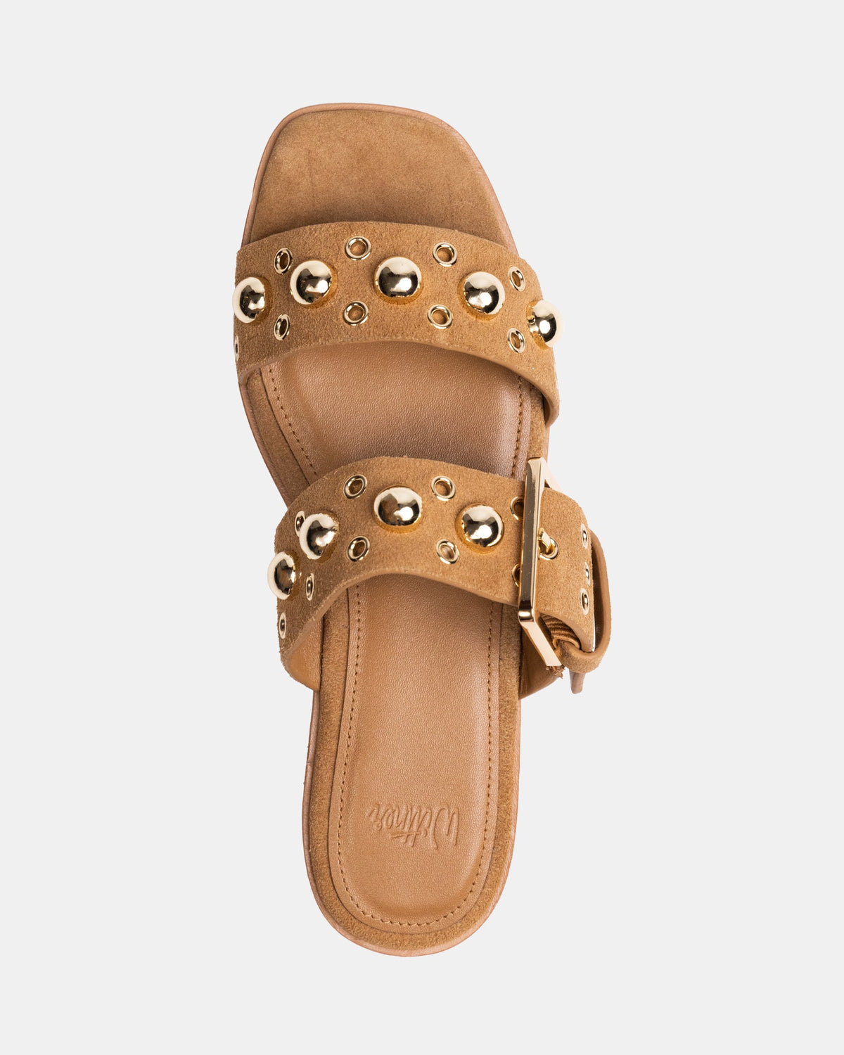Dixee Flat Sandal Dark Sand Suede