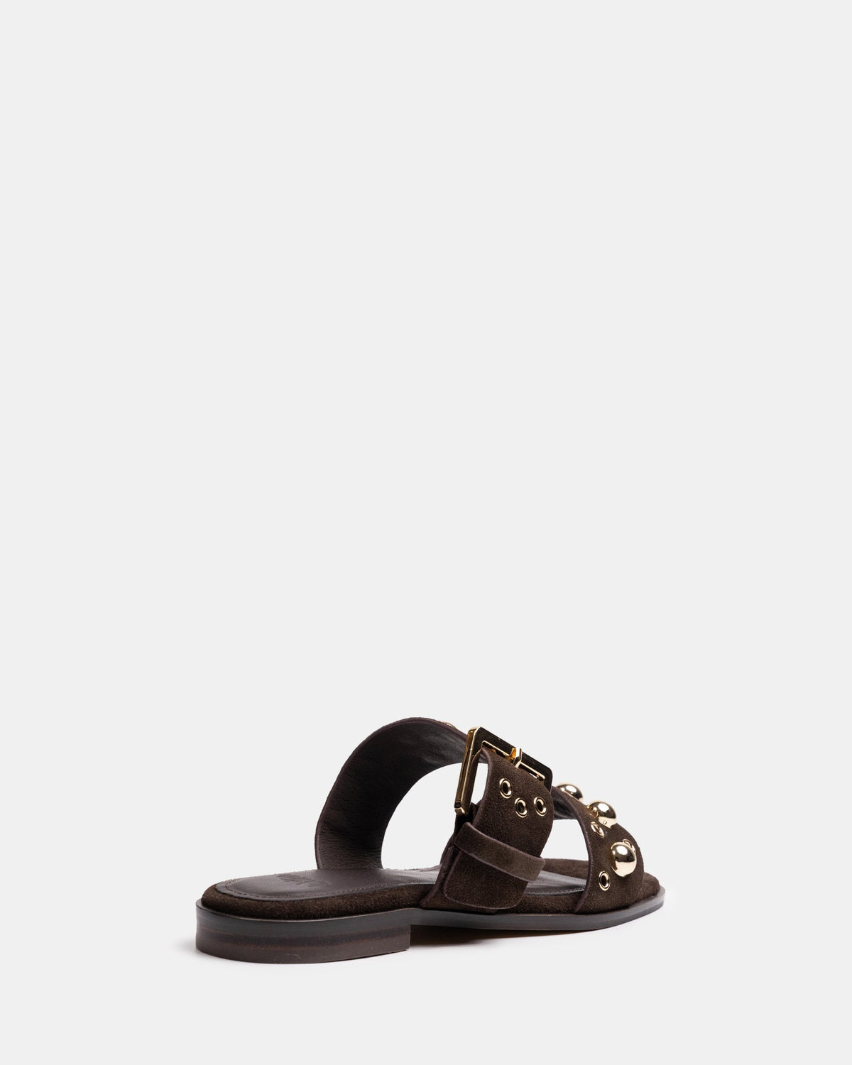 Dixee Flat Sandal Ebony Suede