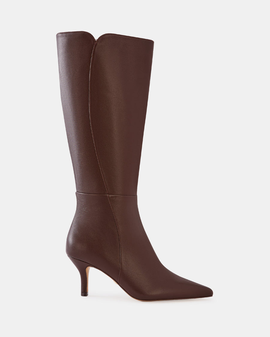 Tyra Long Boots Dark Brown Leather