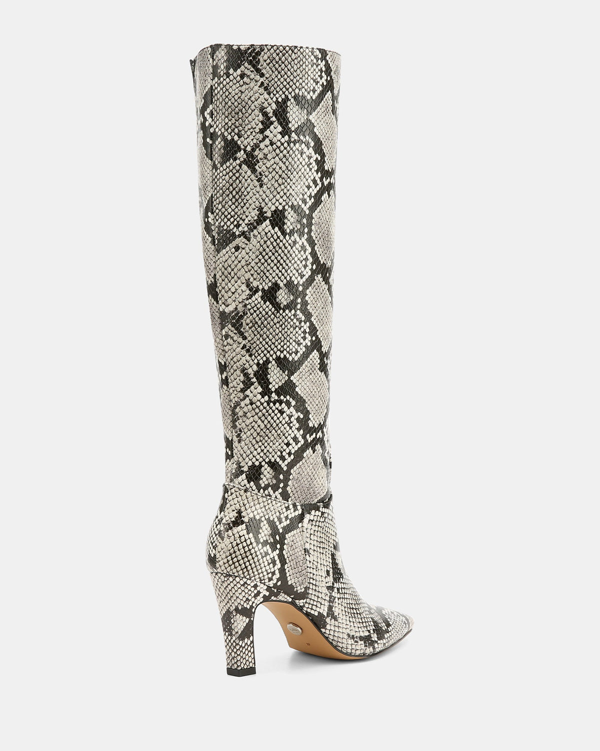 Louella Long Boots Ecru Multi Snake Emboss Leather