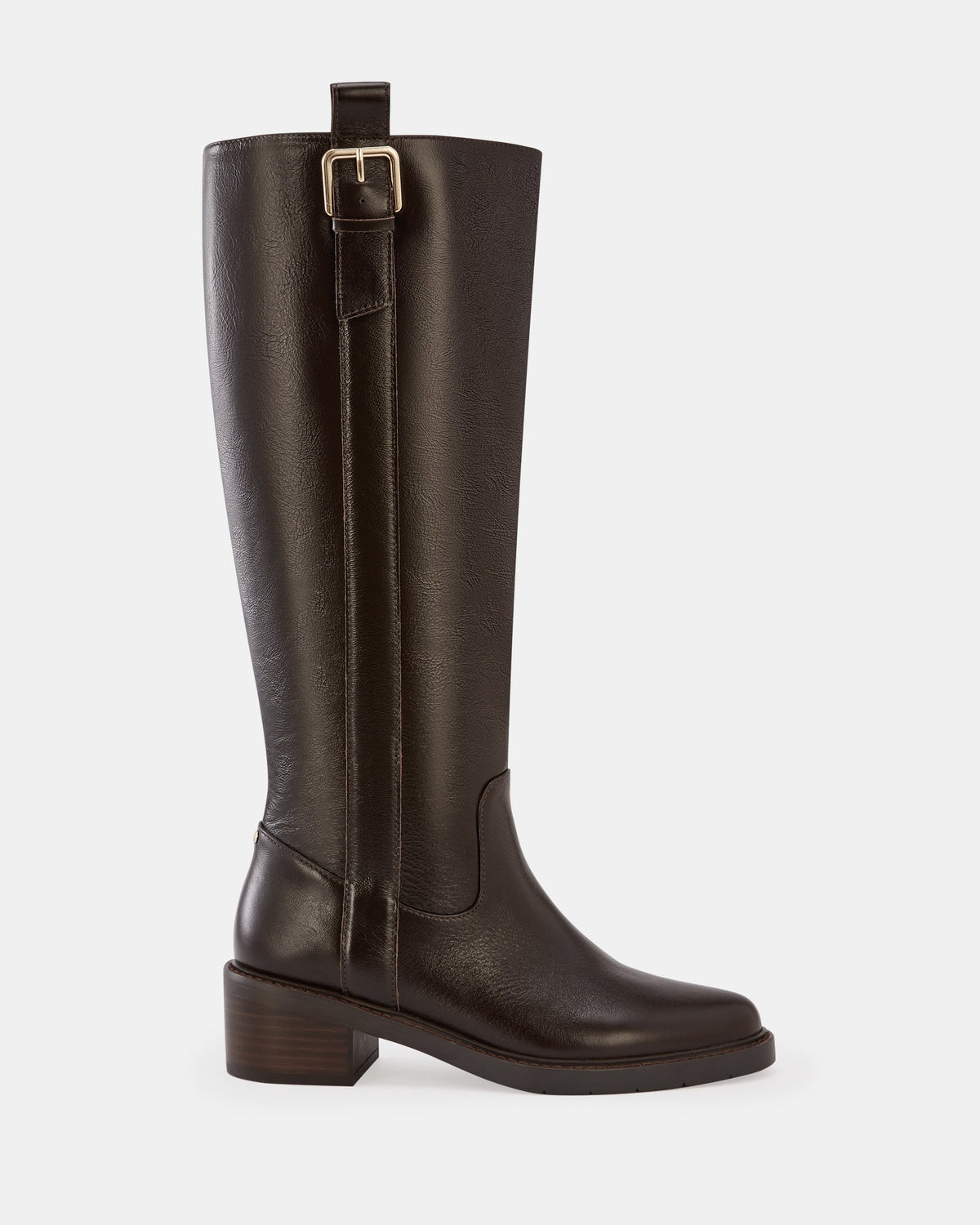 Bobby Long Boots Dark Brown Leather