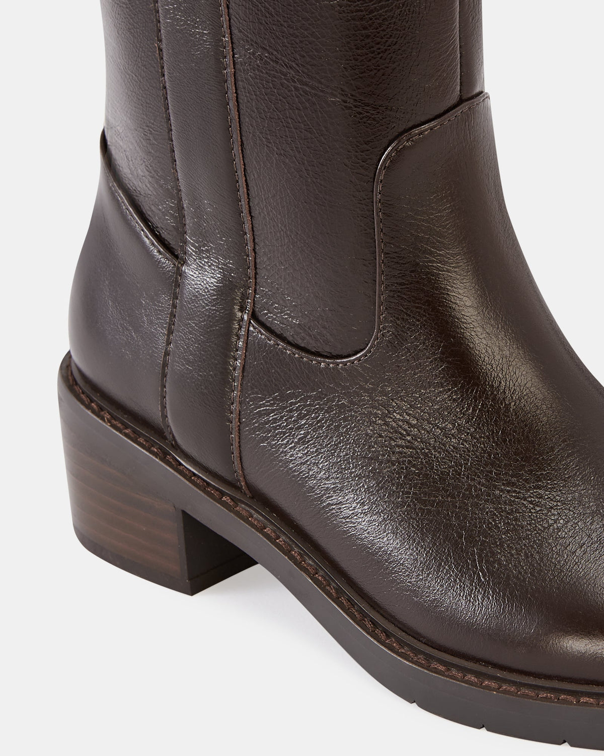 Bobby Long Boots Dark Brown Leather