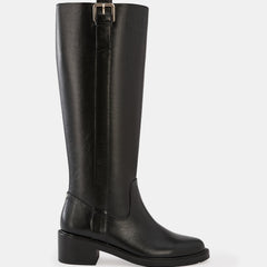 Bobby Long Boots Black Leather