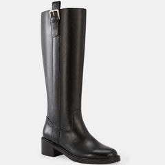Bobby Long Boots Black Leather