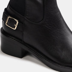 Branda Long Boots Black Leather