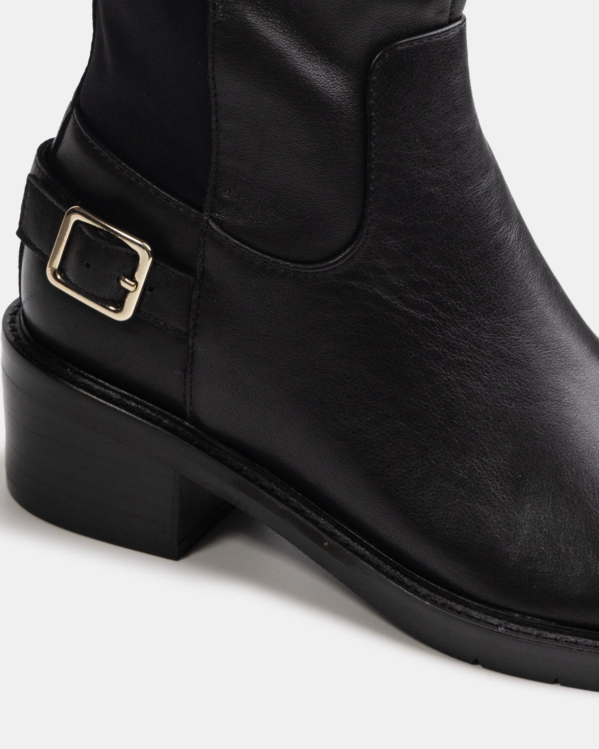 Branda Long Boots Black Leather