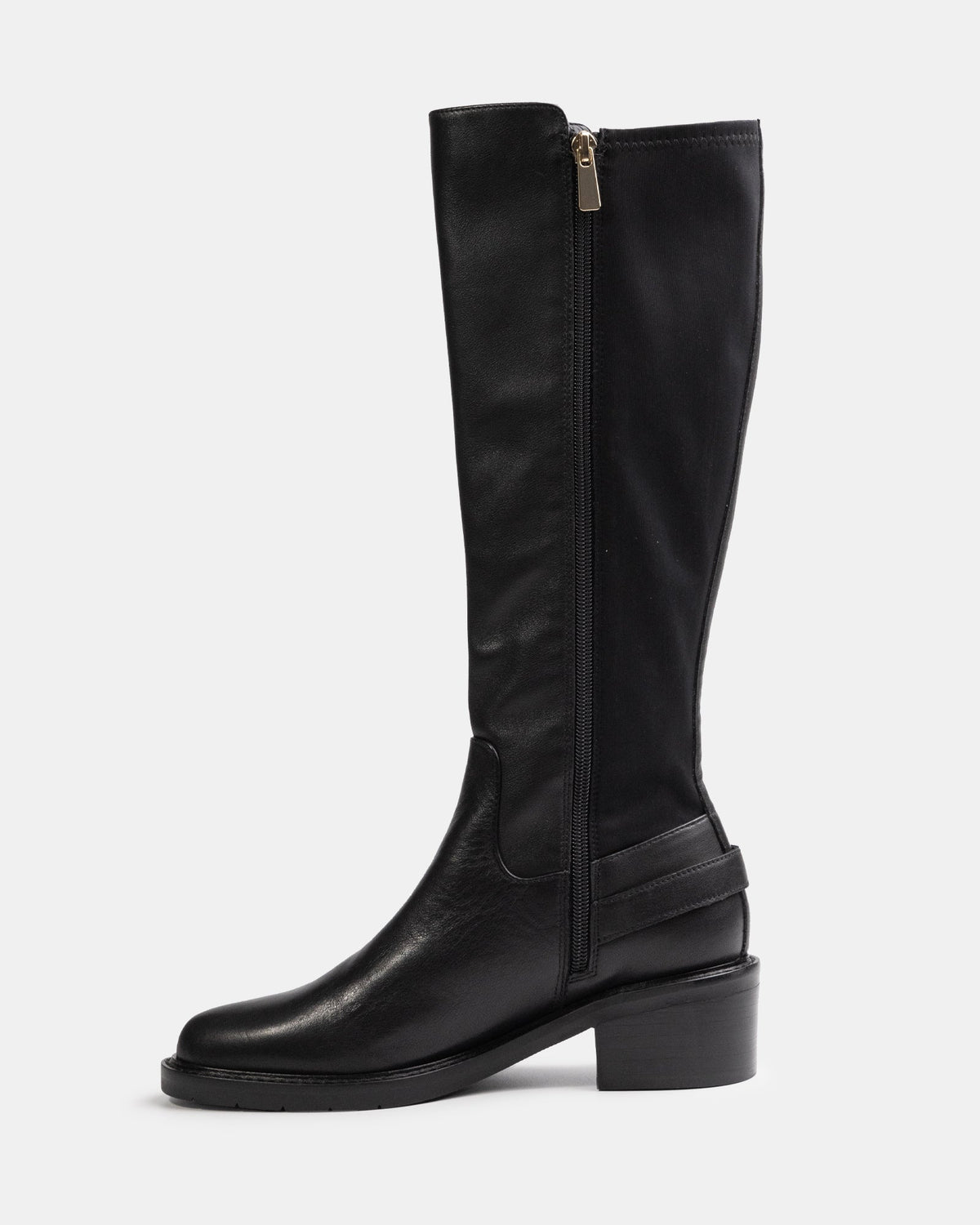 Branda Long Boots Black Leather