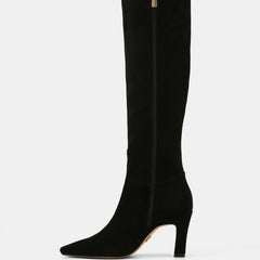 Louella Long Boots Black Suede