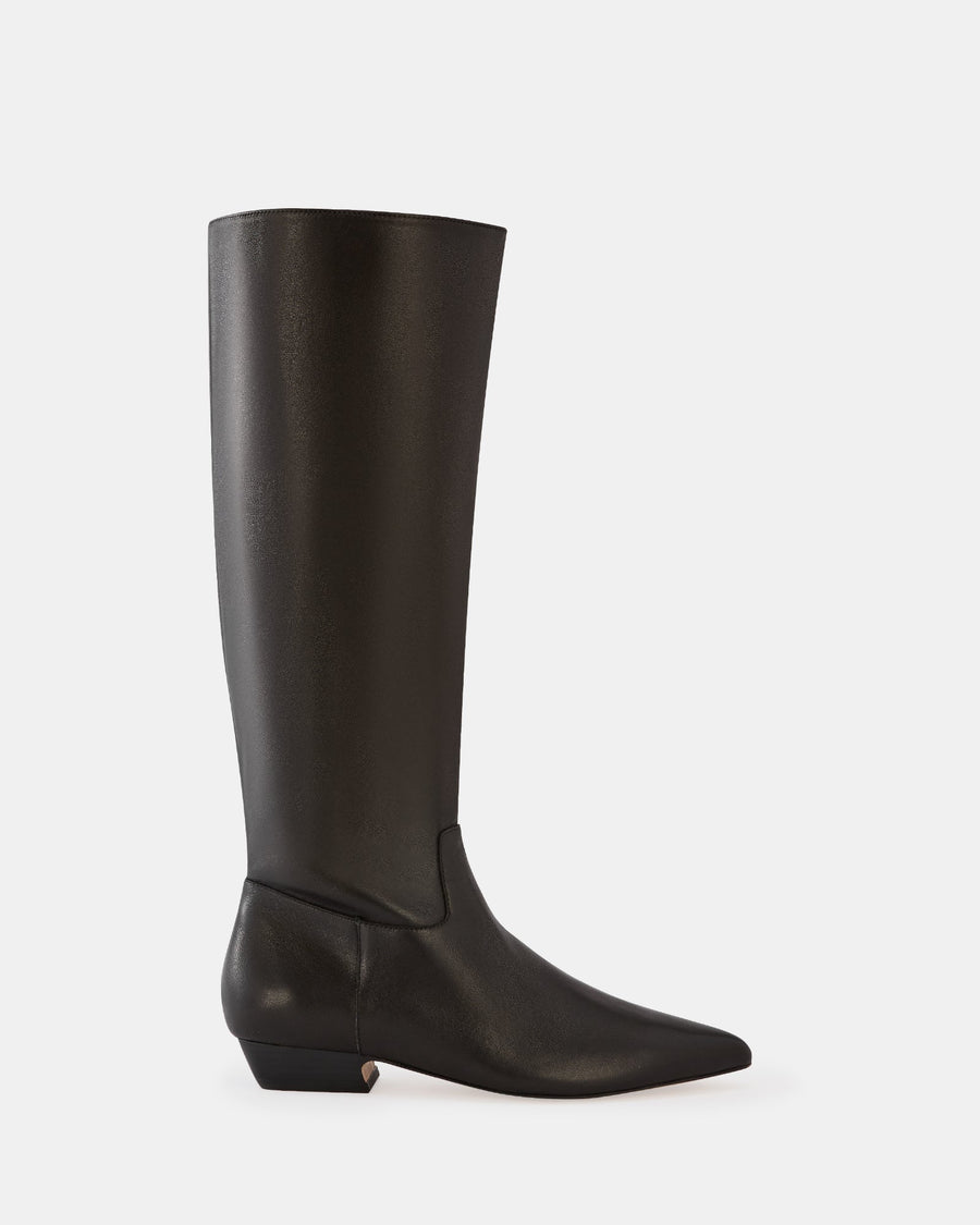 Carys Long Boots Black Leather