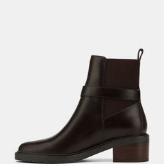 Brandy Ankle Boot Mocha Brown Leather