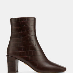 Lena Ankle Boot Ebony Croc Leather