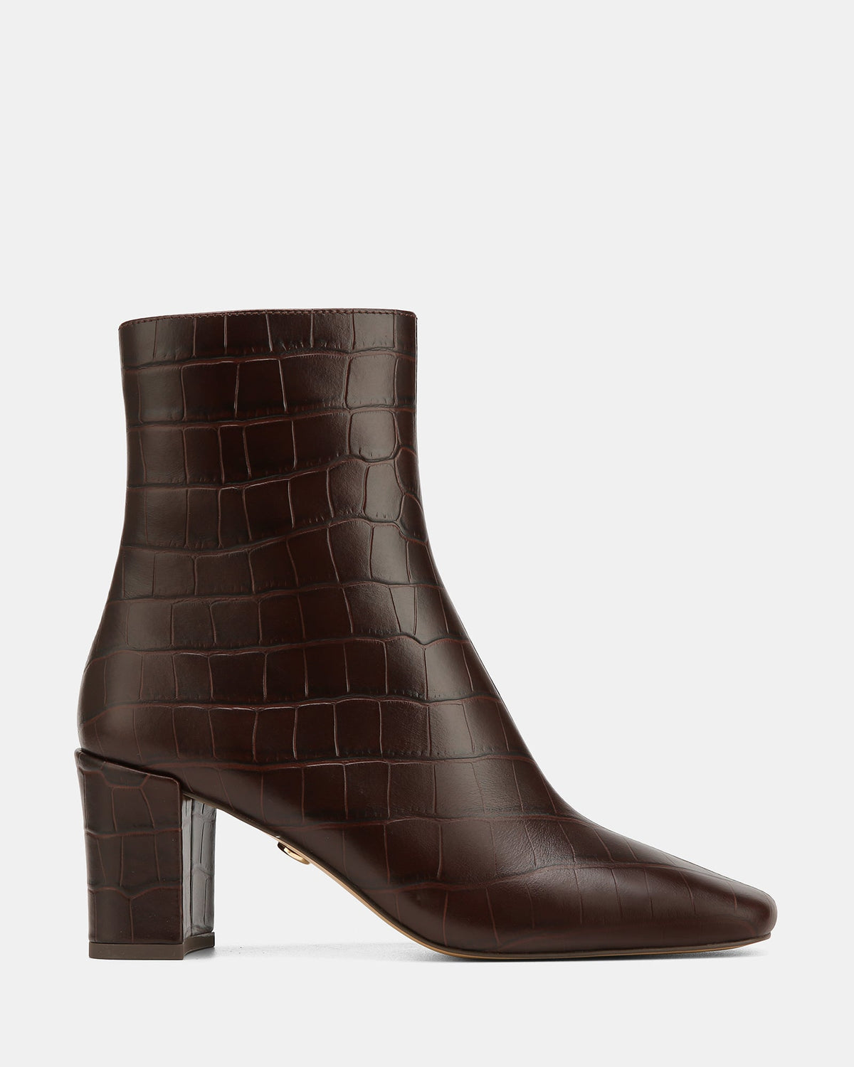 Lena Ankle Boot Ebony Croc Leather