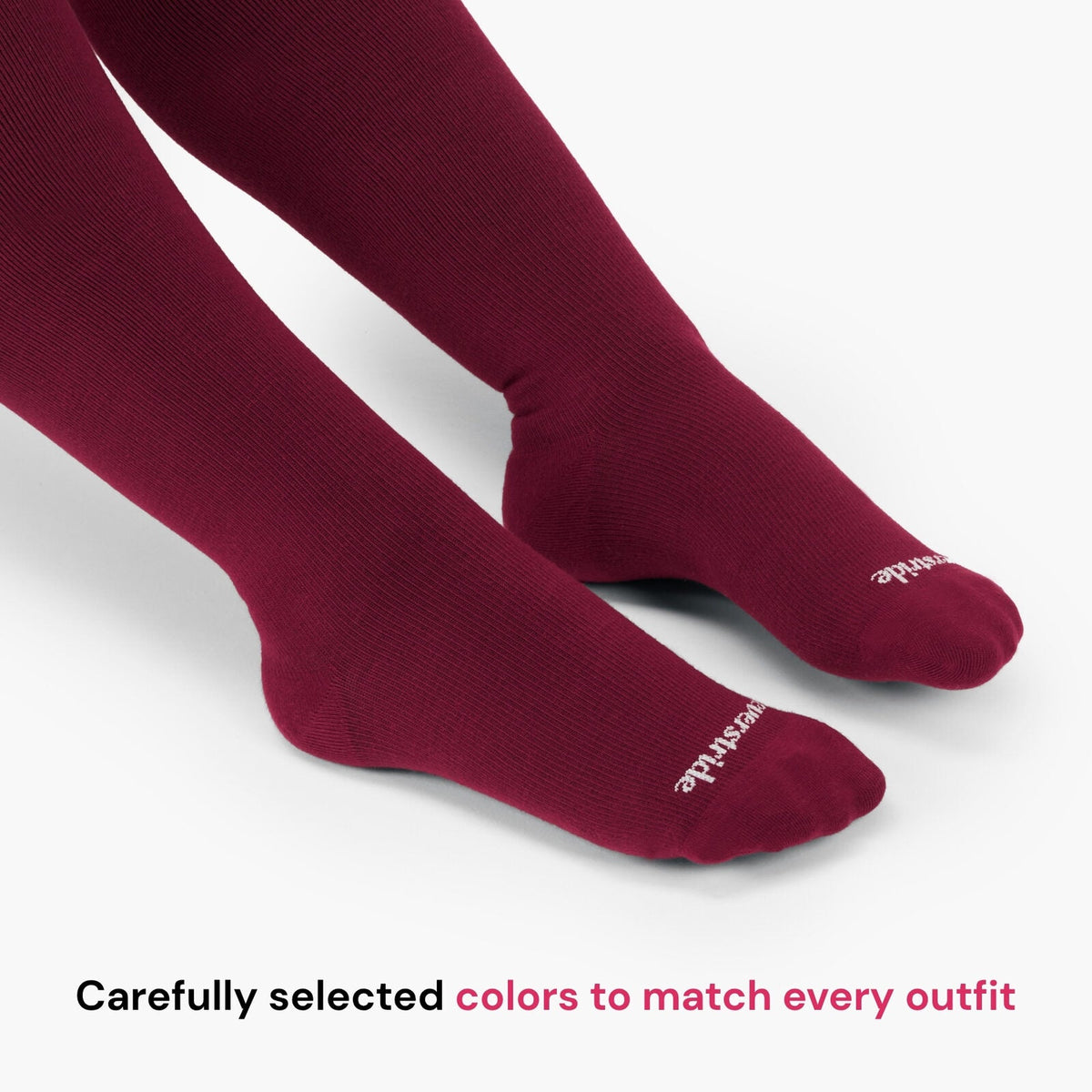 The Wide-Calf Bamboo Compression Sock in Rich Burgundy