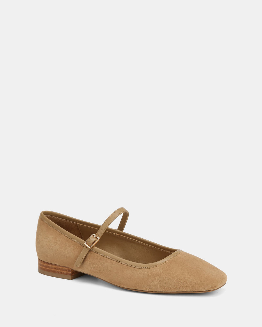 Aimee Casual Flats Fawn Suede