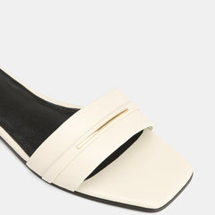 Ash Flat Sandals Off White Leather