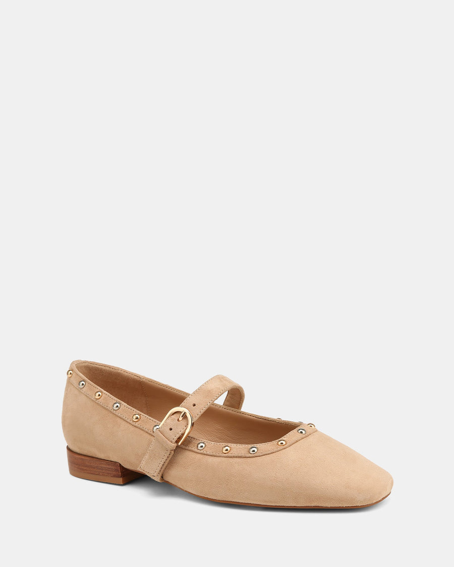 Bailey Casual Flats Sand Suede