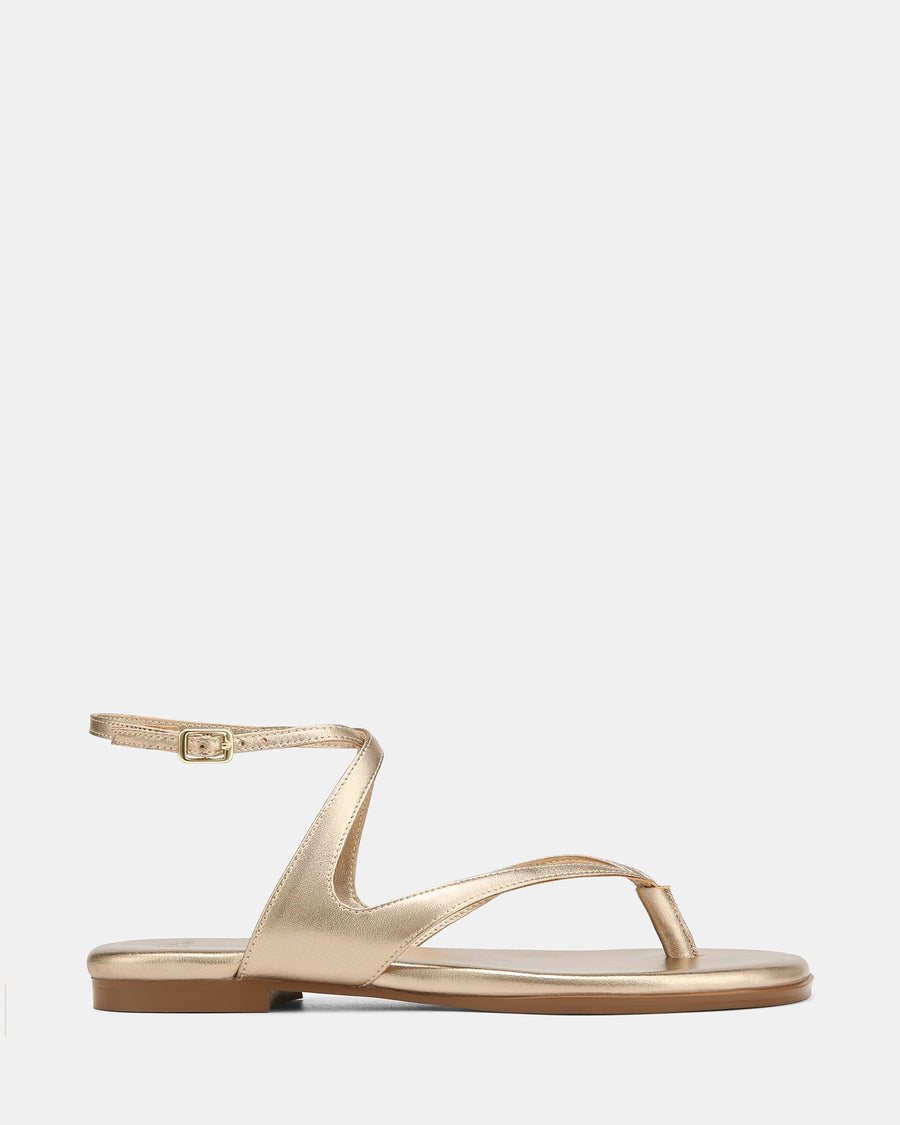 Belle Thongs Champagne Leather