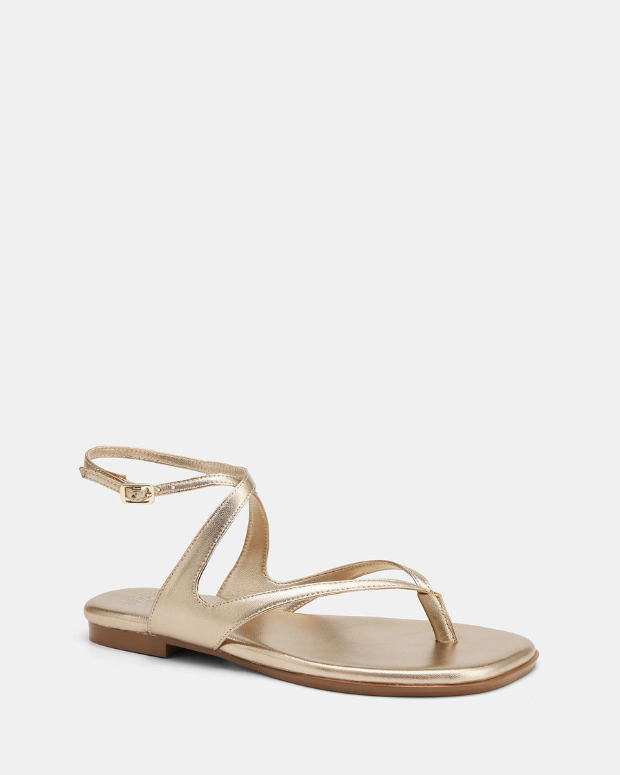 Belle Thongs Champagne Leather