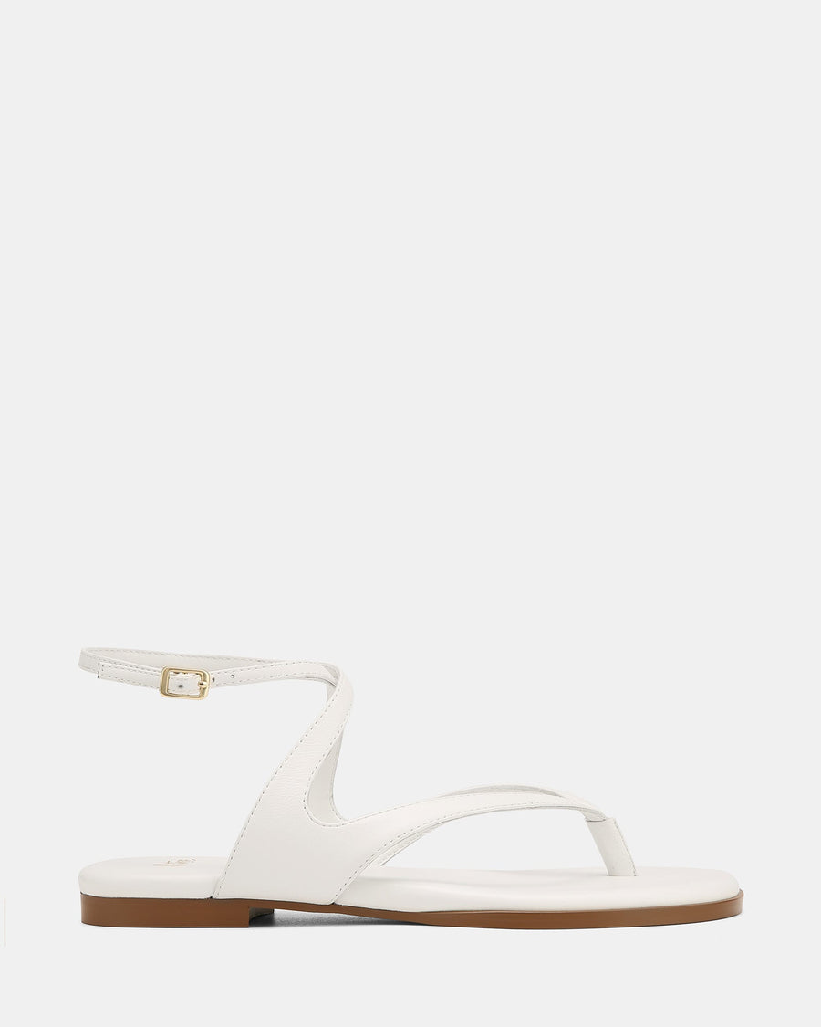 Belle Thongs Optic White Leather
