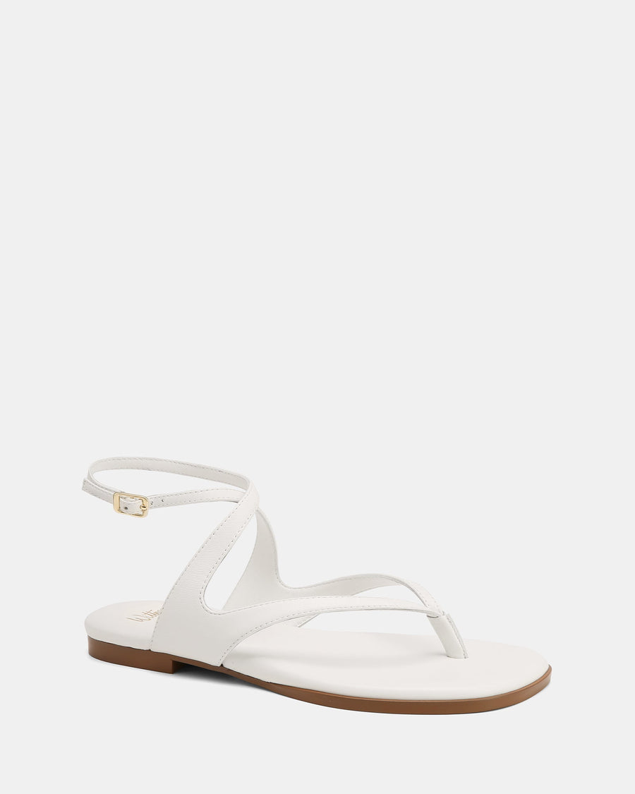 Belle Thongs Optic White Leather