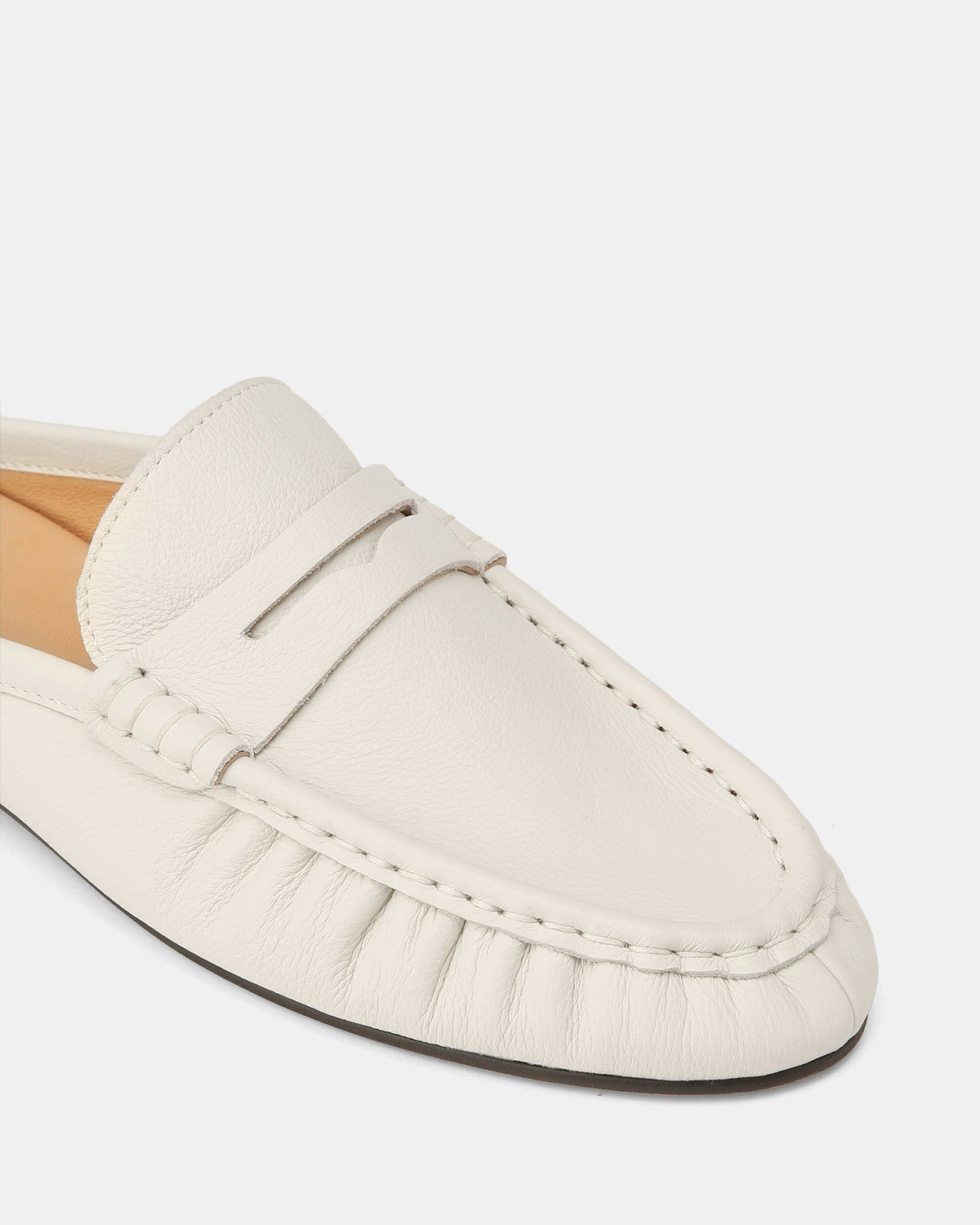 Bronn Casual Flats Ivory Leather