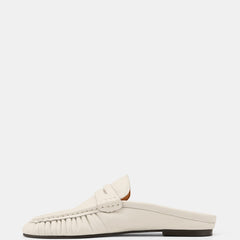 Bronn Casual Flats Ivory Leather