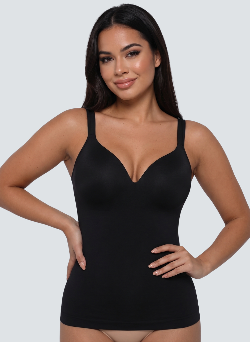 The Built-In Bra Shaping Cami in Black