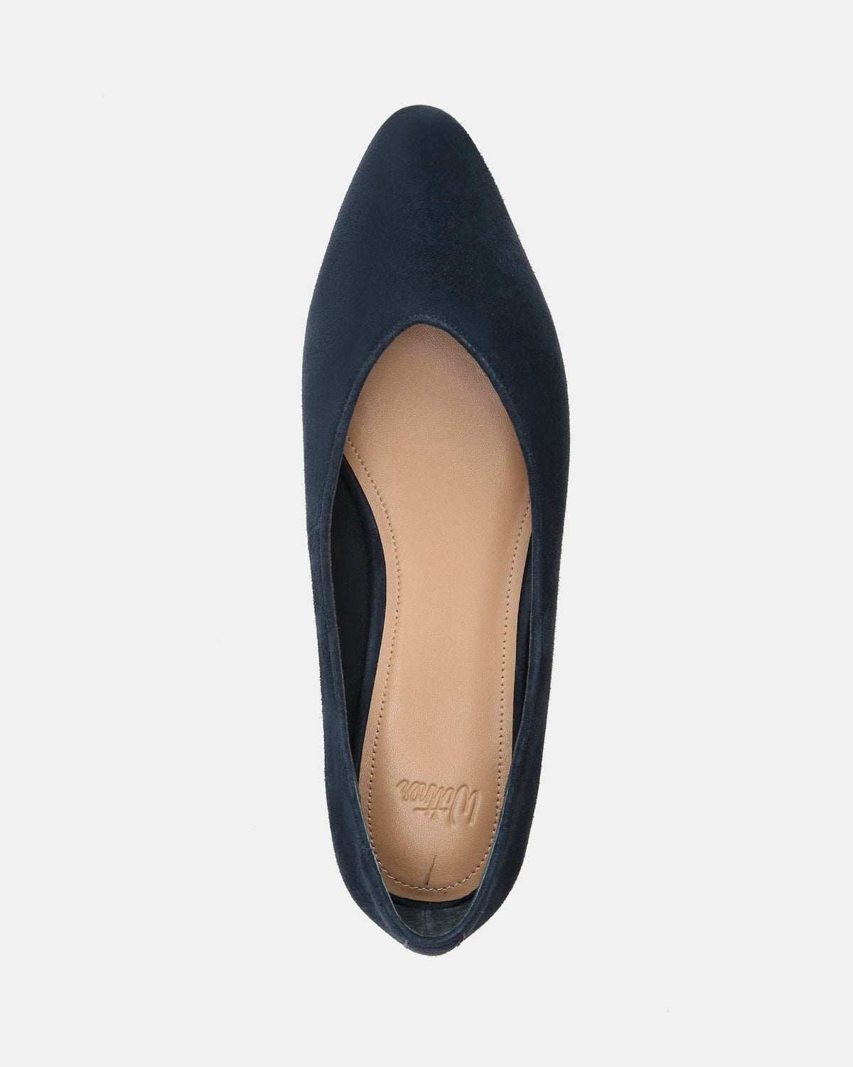 Calio Casual Flats Navy Suede