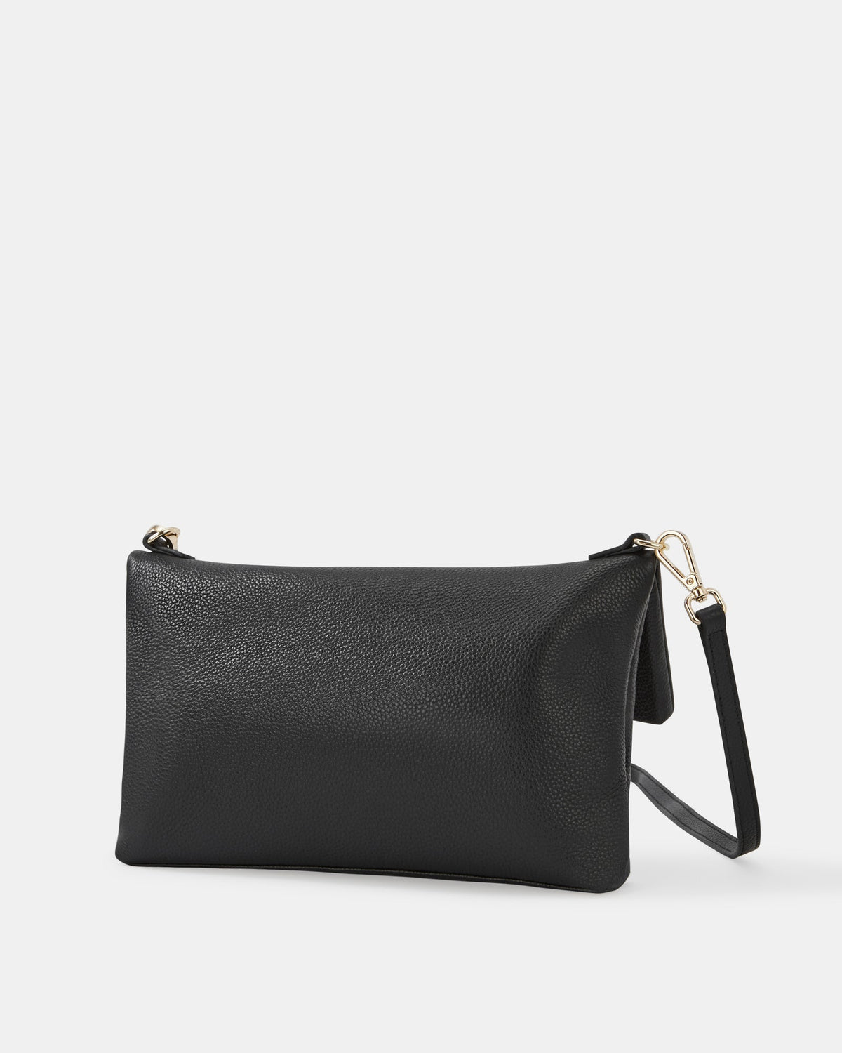 Cecily Clutch Bag Black Leather
