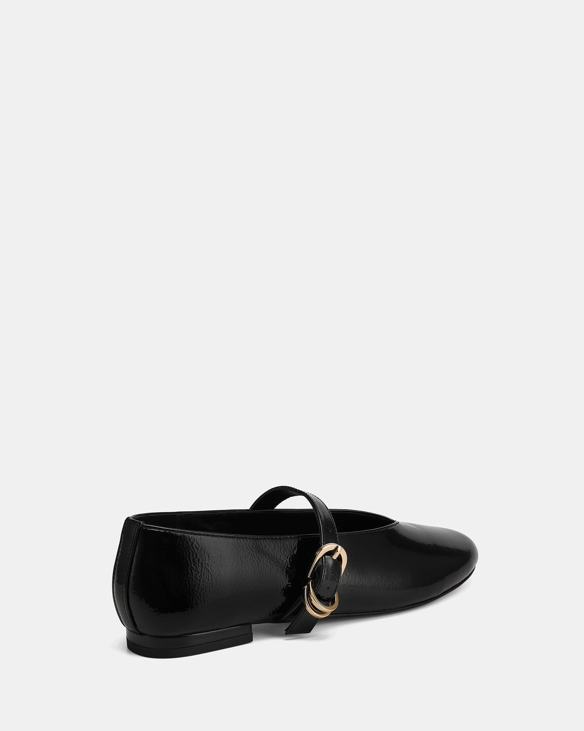 Dakota Casual Flats Black Crinkle Patent