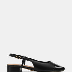 Dame Dress Flats Black Leather