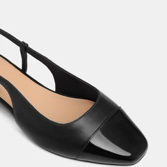 Dame Dress Flats Black Leather