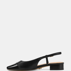 Dame Dress Flats Black Leather